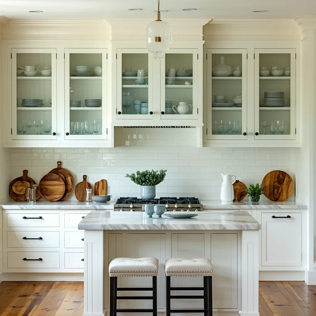 Variety of kitchen cabinet styles in a remodeled kitchen