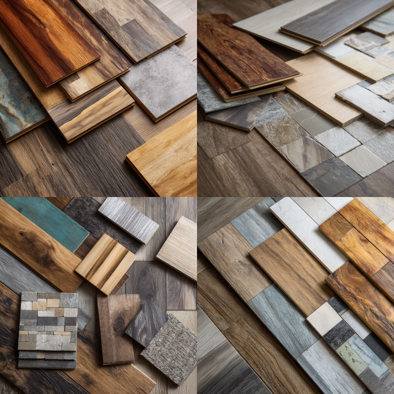 Luxury flooring options for home renovation, including hardwood, vinyl, and engineered wood.