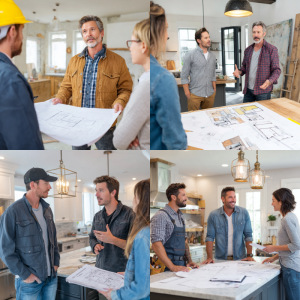 What are the types of home additions. Contractor showing homeowners what are the types of home additions
