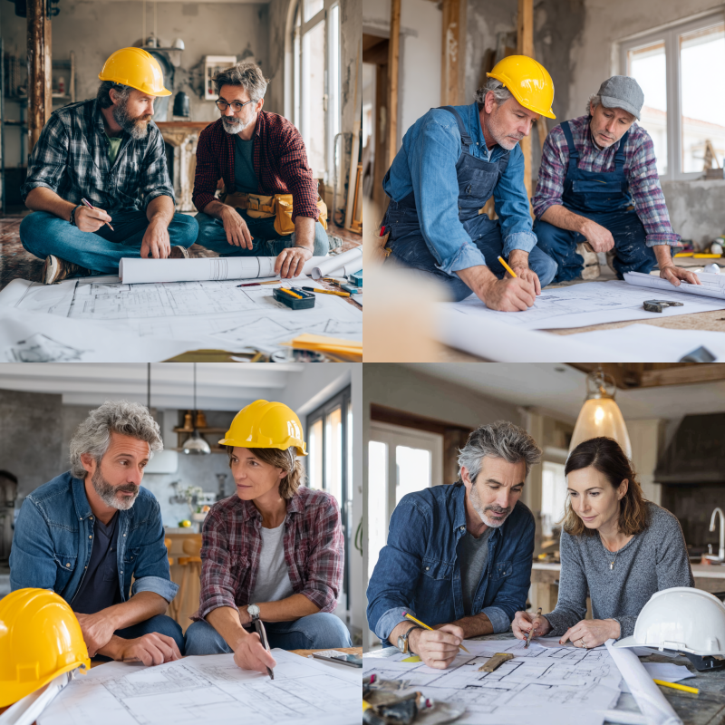 How much does a home addition cost. Contractor explaining how much does a home addition cost to a homeowner