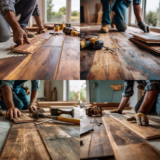 Installing hardwood floors step by step with professional tools and techniques