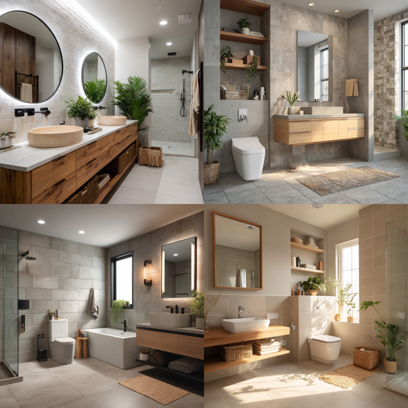 What are the latest bathroom remodeling trends? Modern bathroom remodel featuring sleek vanity, smart shower, and soft lighting