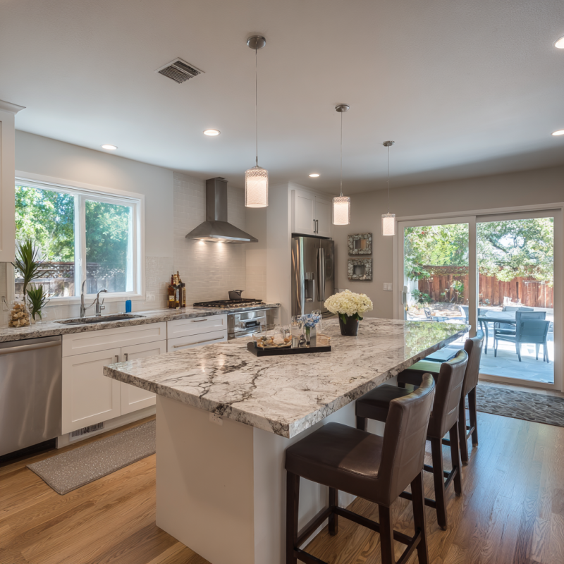 How long does a whole-house remodel take in Pleasant Hill living space renovation