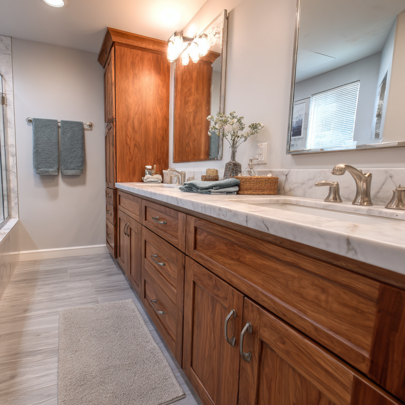 Bathroom remodel Martinez with modern design, updated fixtures, and functional layout