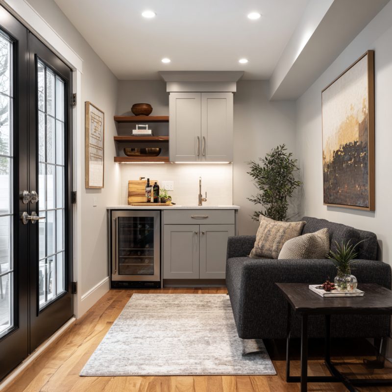 Cozy in law suite Concord with modern design and comfortable layout