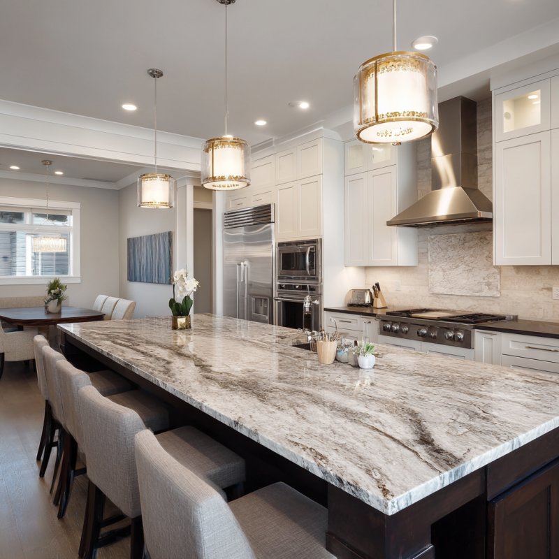 Expert Martinez CA countertop installers working on a new kitchen countertop installation