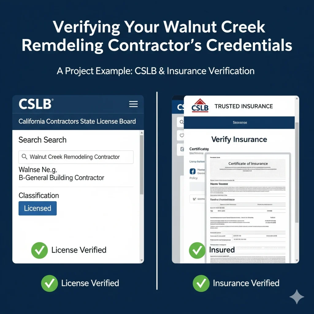 How Can I Tell if a Remodeling Contractor in Walnut Creek Is Licensed and Insured project example