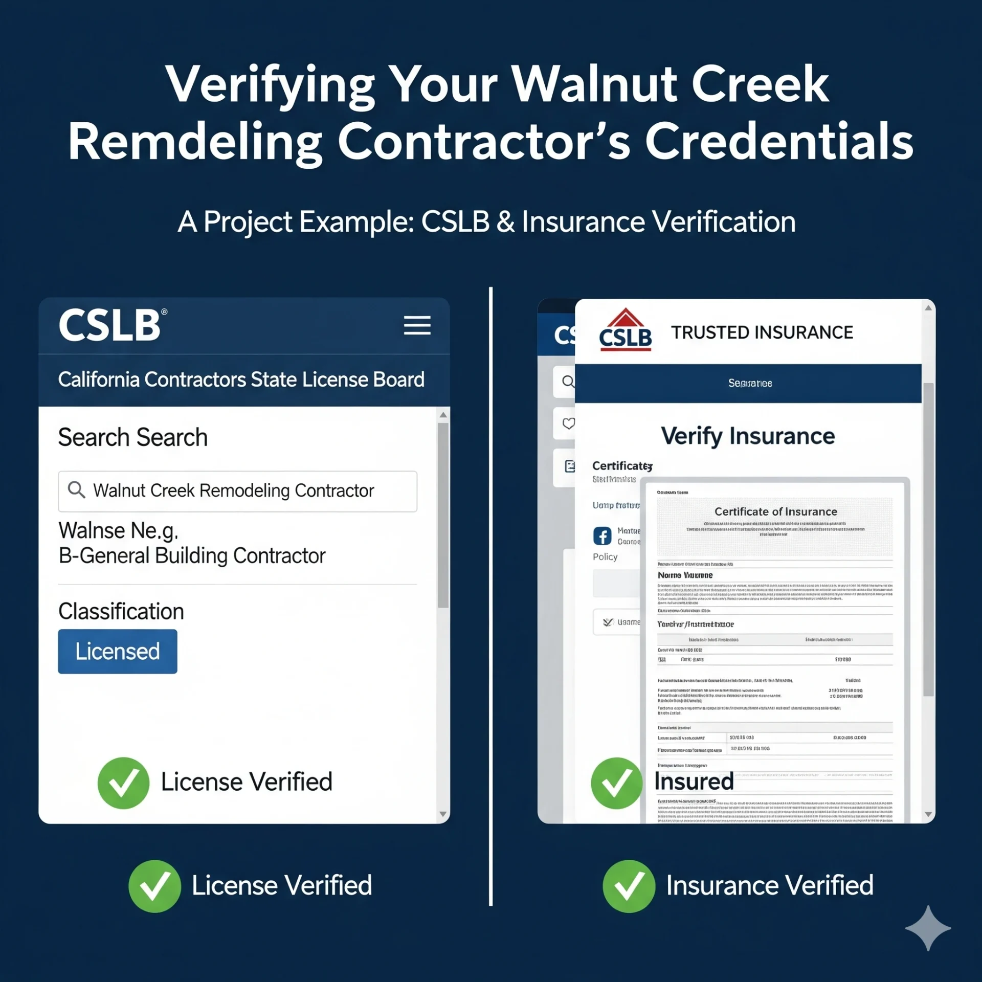 How Can I Tell if a Remodeling Contractor in Walnut Creek Is Licensed and Insured project example