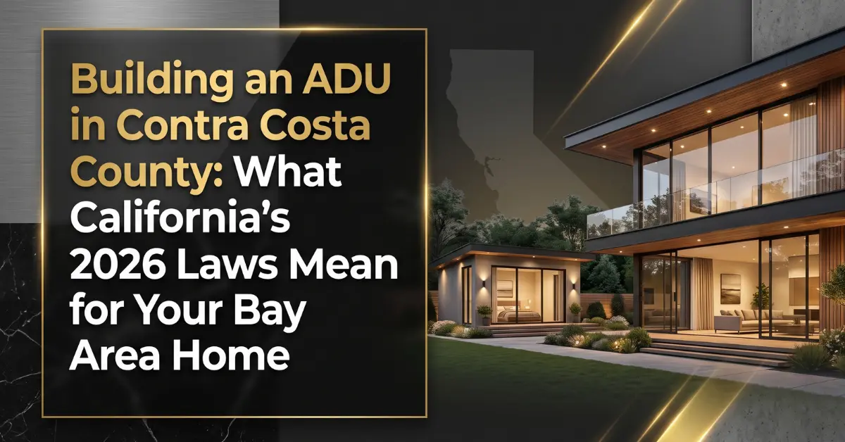 Building an ADU in Contra Costa County backyard built by Mazzamuto Construction